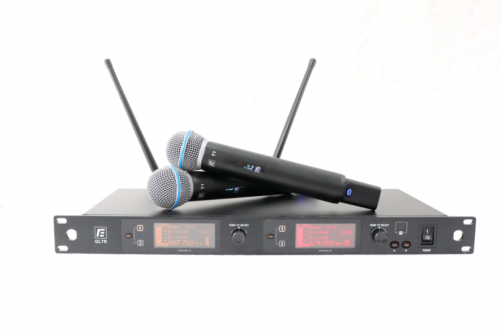 RFIntell QL7R/T1-A 651,800-683,400 МГц 2-канальная радиосистема с 2-мя ручными микрофонами в Энгельсе
