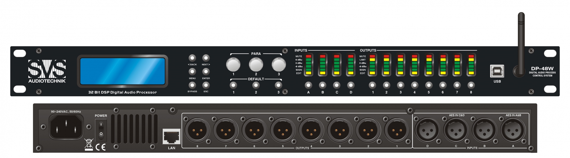 SVS Audiotechnik DP-48W Цифровой процессор: 4 входа 8 выходов в Энгельсе