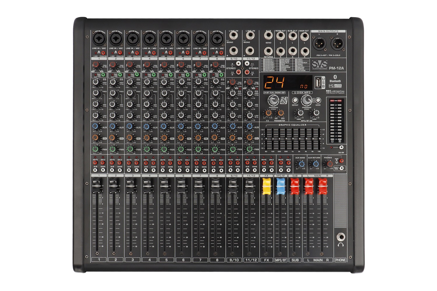 SVS Audiotechnik mixers PM-12A Активный аналоговый микшерный пульт, 12-канальный в Энгельсе